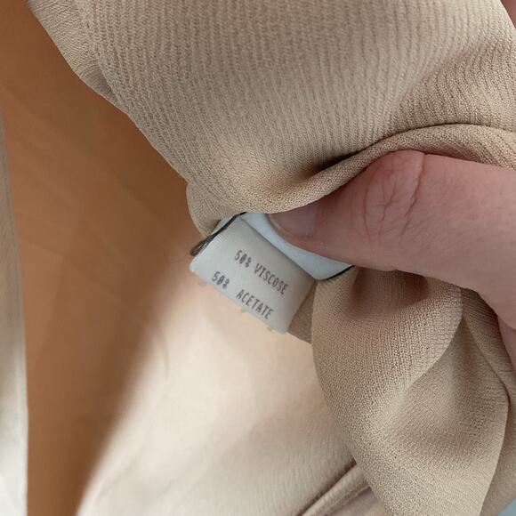 Vintage DKNY Beige Oversize Wrap Tunic & Scarf Matching Set, Made In USA - Picture 6 of 6